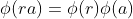 \phi(ra)=\phi(r)\phi(a)