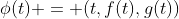 \phi(t) = (t,f(t),g(t))