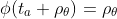 \phi(t_a \rho_\theta)=\rho_\theta