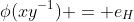 \phi(xy^{-1}) = e_H