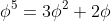 \phi^5=3\phi^2+2\phi