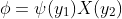 \phi=\psi(y_1)X(y_2)