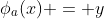 \phi_a(x) = y