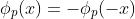 \phi_p(x)=-\phi_p(-x)