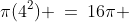 \pi(4^2) \:=\:16\pi 