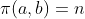 \pi(a,b)=n