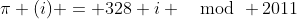 \pi (i) = 328 i \mod 2011
