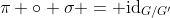 \pi \circ \sigma = \text{id}_{G/G'}