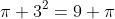 \pi 3^2=9 \pi