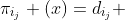 \pi_{i_j} (x)=d_{i_j} 