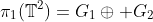\pi_1(\mathbb{T}^2)=G_1\oplus G_2