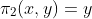 \pi_2(x,y)=y