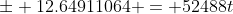 \pm 12.64911064 = 52488t