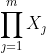 \prod_{\jmath=1}^{m}X_{\jmath}