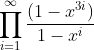 \prod_{i=1}^{\infty}\dfrac{(1-x^{3i})}{1-x^{i}}