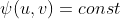 \psi(u,v)=const
