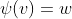 \psi(v)=w