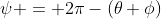 \psi = 2\pi-(\theta+\phi)