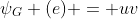 \psi_G (e) = uv