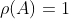 \rho(A)=1