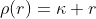 \rho(r)=\kappa r