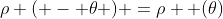 \rho ( - \theta ) =\rho  (\theta)