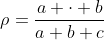 \rho=\frac{a \cdot b}{a+b+c}