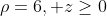 \rho=6, z\geq0