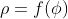 \rho=f(\phi)