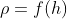 \rho=f(h)