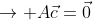 \rightarrow A\vec{c}=\vec{0}