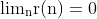 \rm{lim}_nr(n)=0