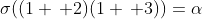 \sigma((1 \, 2)(1 \, 3))=\alpha