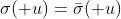 \sigma(\mathbf u)=\bar\sigma(\mathbf u)