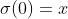 \sigma(0)=x
