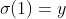 \sigma(1)=y