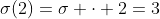 \sigma(2)=\sigma \cdot 2=3