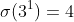 \sigma(3^1)=4
