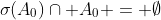 \sigma(A_0)\cap A_0 = \emptyset