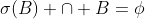 \sigma(B) \cap B=\phi