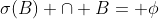 \sigma(B) \cap B= \phi