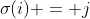 \sigma(i) = j
