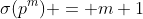 \sigma(p^m) = m+1