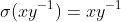 \sigma(xy^{-1})=xy^{-1}