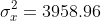 \sigma^{2}_{x}=3958.96