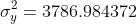 \sigma^{2}_{y}=3786.984372