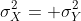 \sigma^2_X= \sigma^2_Y