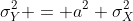 \sigma^2_Y = a^2 \sigma_X^2