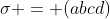 \sigma = (abcd)