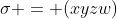 \sigma = (xyzw)